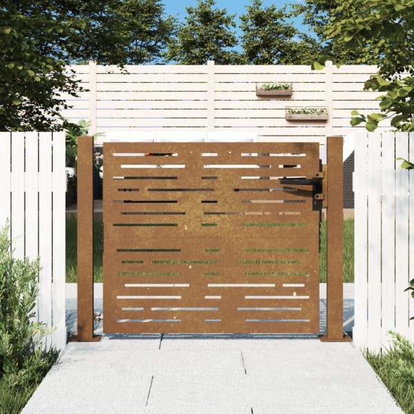 Puerta de jardín acero corten diseño cuadrado 105x105 cm Puerta de jardín acero corten diseño cuadrado 105x105 cm