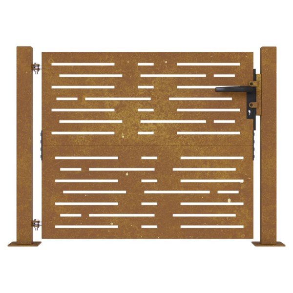 Puerta de jardín acero corten diseño cuadrado 105x105 cm Puerta de jardín acero corten diseño cuadrado 105x105 cm