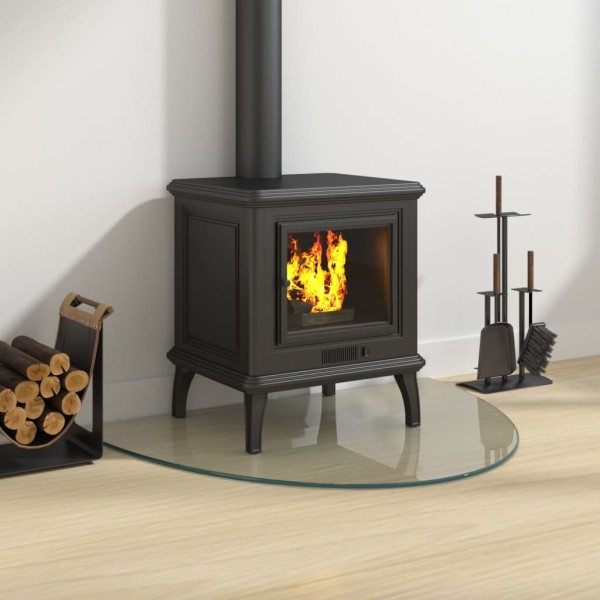 Placa de vidrio para chimenea semicircular 800x600 mm