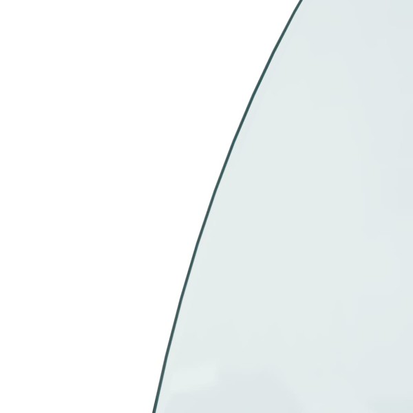Placa de vidrio para chimenea semicircular 800x600 mm