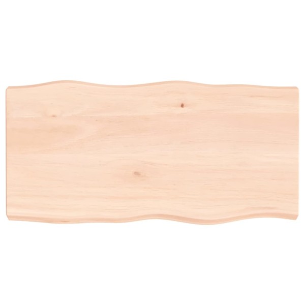 Tablero de mesa madera maciza borde natural 80x40x(2-6) cm