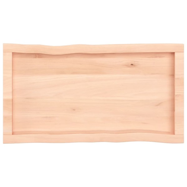 Tablero de mesa madera maciza borde natural 80x40x(2-6) cm