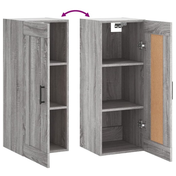 Armario de pared madera de ingeniería gris Sonoma 34,5x34x90 cm Armario de pared madera de ingeniería gris Sonoma 34,5x34x90 cm