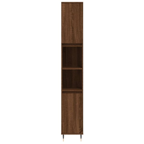 Armario de baño madera contrachapada roble marrón 30x30x190 cm Armario de baño madera contrachapada roble marrón 30x30x190 cm