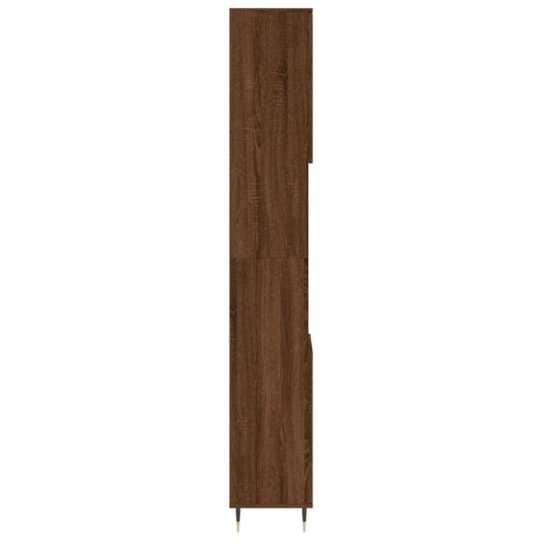 Armario de baño madera contrachapada roble marrón 30x30x190 cm Armario de baño madera contrachapada roble marrón 30x30x190 cm