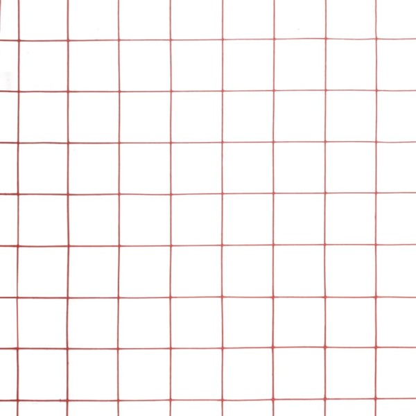 Alambrada de gallinero acero revestimiento PVC rojo 10x0,5 m Alambrada de gallinero acero revestimiento PVC rojo 10x0,5 m