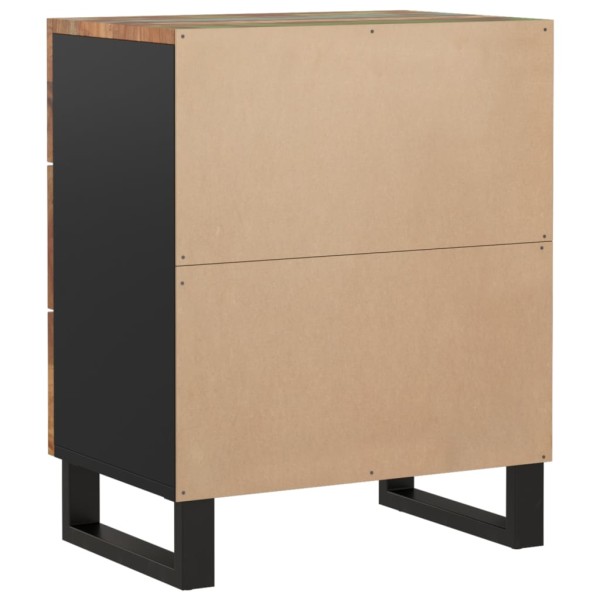Mesita de noche madera reciclada y contrachapada 50x33x62 cm Mesita de noche madera reciclada y contrachapada 50x33x62 cm