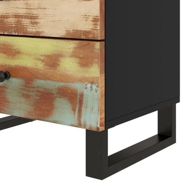 Mesita de noche madera reciclada y contrachapada 50x33x62 cm Mesita de noche madera reciclada y contrachapada 50x33x62 cm