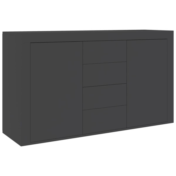 Aparador de madera contrachapada gris 120x36x69 cm Aparador de madera contrachapada gris 120x36x69 cm