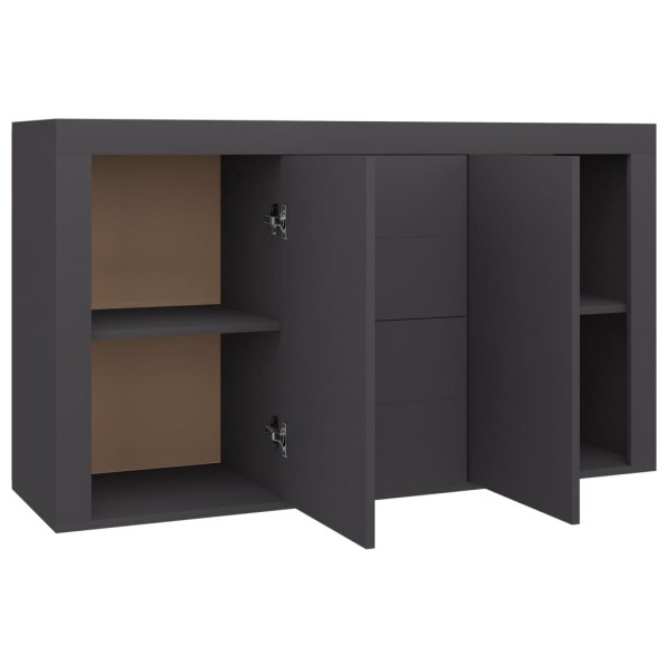 Aparador de madera contrachapada gris 120x36x69 cm Aparador de madera contrachapada gris 120x36x69 cm