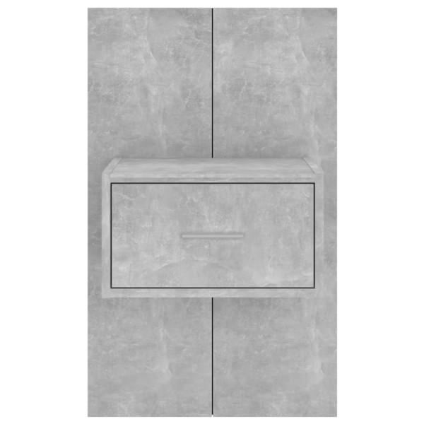 Mesitas de noche de pared 2 unidades color gris hormigón Mesitas de noche de pared 2 unidades color gris hormigón