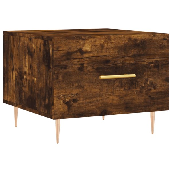 Mesa de centro 2 uds madera ingeniería roble ahumado 50x50x40cm Mesa de centro 2 uds madera ingeniería roble ahumado 50x50x40cm