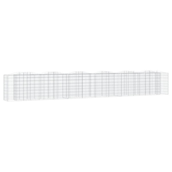 Arriate de gaviones forma arco hierro galvanizado 600x50x100cm Arriate de gaviones forma arco hierro galvanizado 600x50x100cm