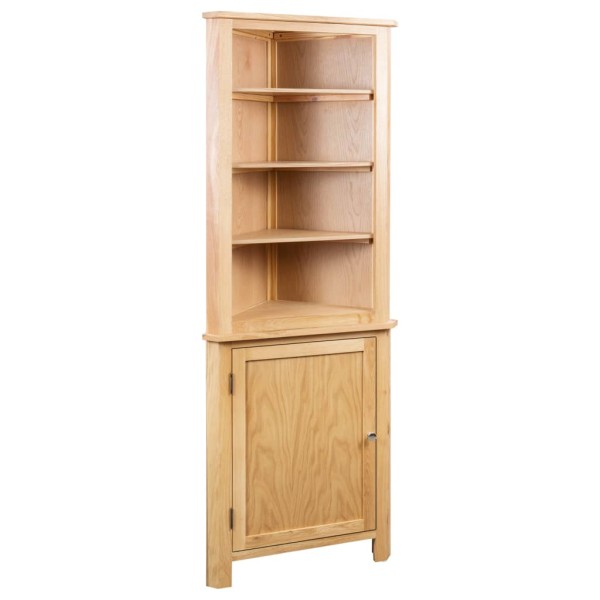 Armario de esquina de madera maciza de roble 59x36x180 cm Armario de esquina de madera maciza de roble 59x36x180 cm