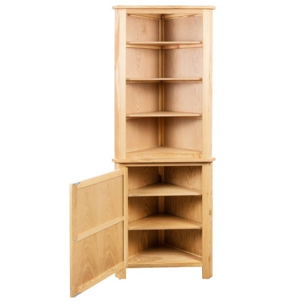 Armario de esquina de madera maciza de roble 59x36x180 cm Armario de esquina de madera maciza de roble 59x36x180 cm