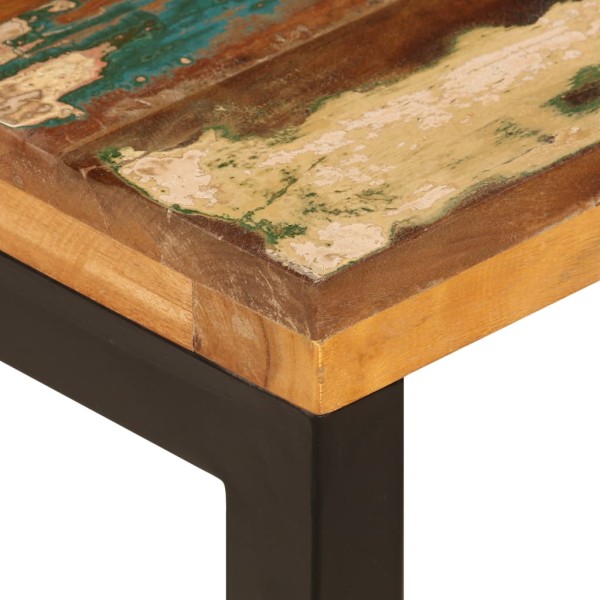 Mesa de centro de madera maciza reciclada y acero 100x50x35 cm Mesa de centro de madera maciza reciclada y acero 100x50x35 cm
