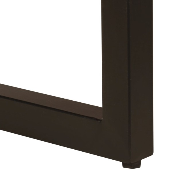 Mesa de centro de madera maciza reciclada y acero 100x50x35 cm Mesa de centro de madera maciza reciclada y acero 100x50x35 cm