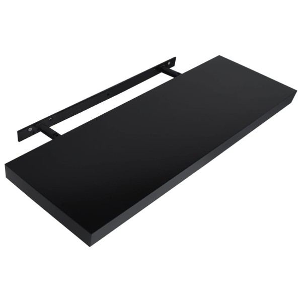 Estantes flotantes de pared 2 unidades negro 120x20x3,8 cm Estantes flotantes de pared 2 unidades negro 120x20x3,8 cm