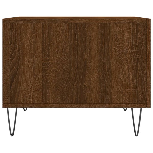 Mesa de centro madera contrachapada roble marrón 50x50x40 cm Mesa de centro madera contrachapada roble marrón 50x50x40 cm