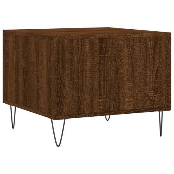 Mesa de centro madera contrachapada roble marrón 50x50x40 cm Mesa de centro madera contrachapada roble marrón 50x50x40 cm