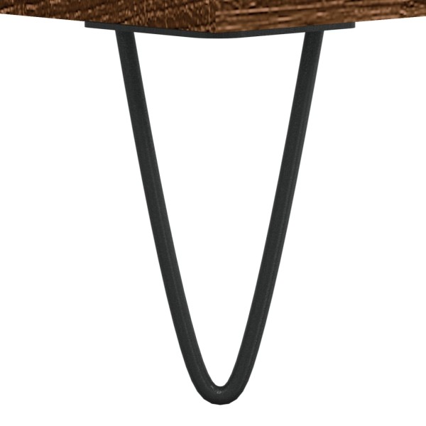 Mesa de centro madera contrachapada roble marrón 50x50x40 cm Mesa de centro madera contrachapada roble marrón 50x50x40 cm