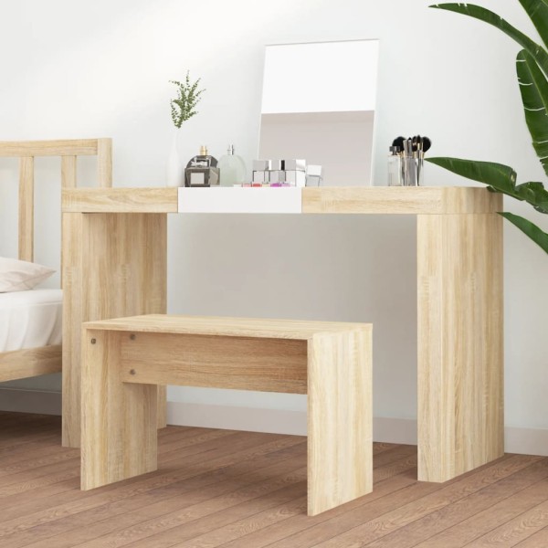 Taburete de tocador contrachapada roble Sonoma 70x35x45 cm Taburete de tocador contrachapada roble Sonoma 70x35x45 cm