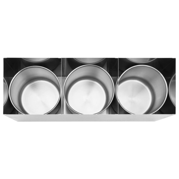 Dispensador de salsa de acero inoxidable 3 x 3,5 L Dispensador de salsa de acero inoxidable 3 x 3,5 L