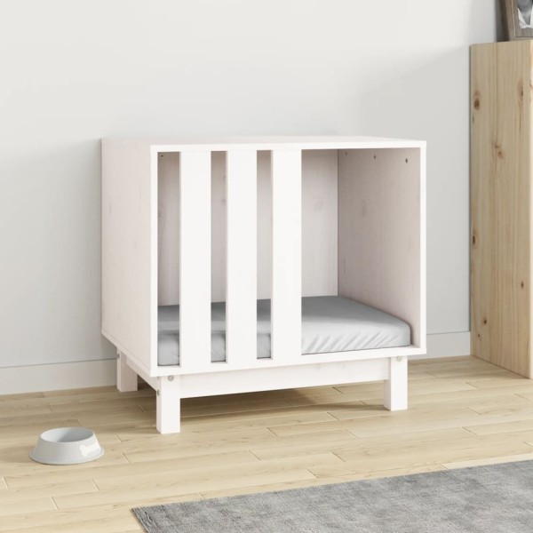 Caseta para perros madera maciza de pino blanco 60x45x57 cm Caseta para perros madera maciza de pino blanco 60x45x57 cm