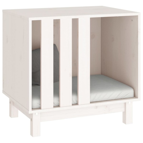Caseta para perros madera maciza de pino blanco 60x45x57 cm Caseta para perros madera maciza de pino blanco 60x45x57 cm