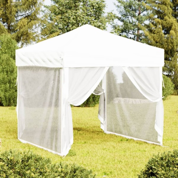 Carpa para fiestas plegable con paredes laterales blanca 2x2 m Carpa para fiestas plegable con paredes laterales blanca 2x2 m