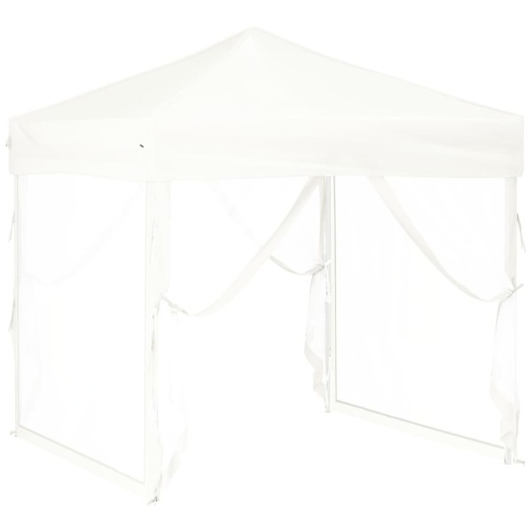 Carpa para fiestas plegable con paredes laterales blanca 2x2 m Carpa para fiestas plegable con paredes laterales blanca 2x2 m