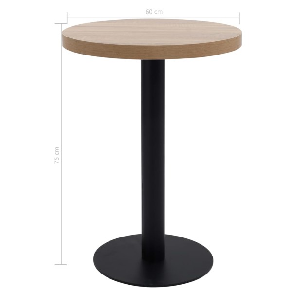 Mesa de bistró MDF marrón claro 60 cm Mesa de bistró MDF marrón claro 60 cm