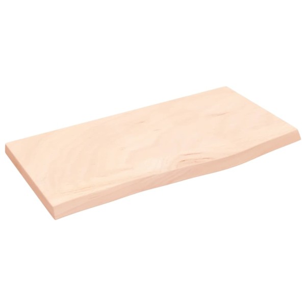 Estante de pared madera maciza roble sin tratar 60x30x(2-4) cm Estante de pared madera maciza roble sin tratar 60x30x(2-4) cm
