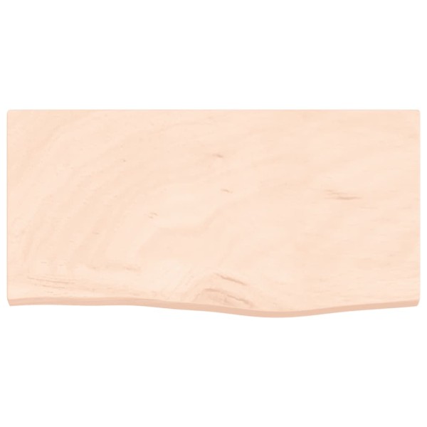Estante de pared madera maciza roble sin tratar 60x30x(2-4) cm Estante de pared madera maciza roble sin tratar 60x30x(2-4) cm