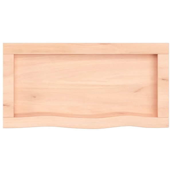 Estante de pared madera maciza roble sin tratar 60x30x(2-4) cm Estante de pared madera maciza roble sin tratar 60x30x(2-4) cm
