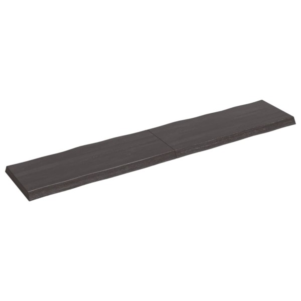Tablero mesa madera tratada borde vivo marrón 200x40x(2-6) cm Tablero mesa madera tratada borde vivo marrón 200x40x(2-6) cm