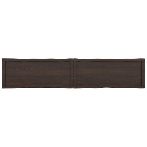 Tablero mesa madera tratada borde vivo marrón 200x40x(2-6) cm Tablero mesa madera tratada borde vivo marrón 200x40x(2-6) cm