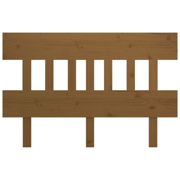 Cabecero de cama madera maciza pino marrón miel 203,5x3x81 cm Cabecero de cama madera maciza pino marrón miel 203,5x3x81 cm