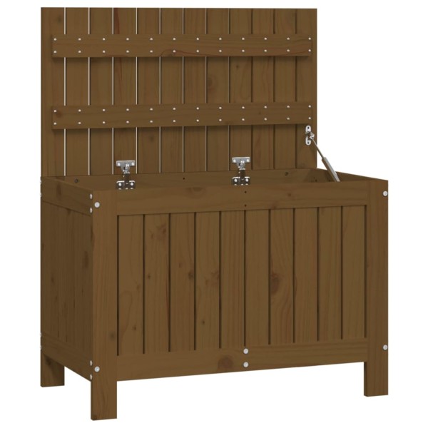 Caja de almacenaje jardín madera pino marrón miel 76x42,5x54 cm Caja de almacenaje jardín madera pino marrón miel 76x42,5x54 cm