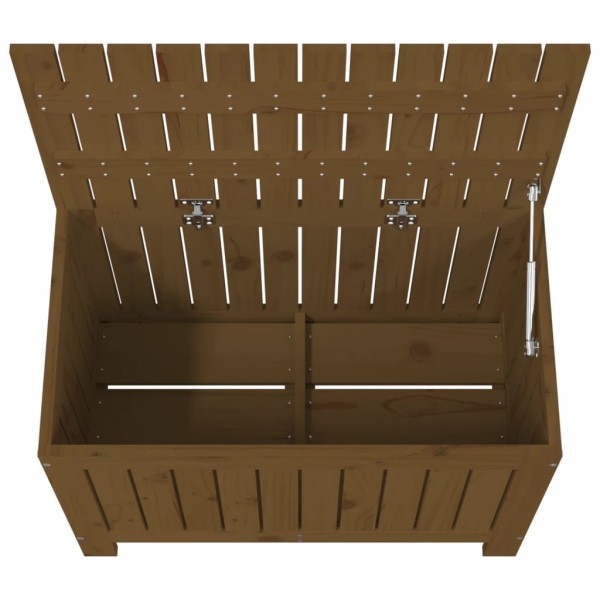 Caja de almacenaje jardín madera pino marrón miel 76x42,5x54 cm Caja de almacenaje jardín madera pino marrón miel 76x42,5x54 cm