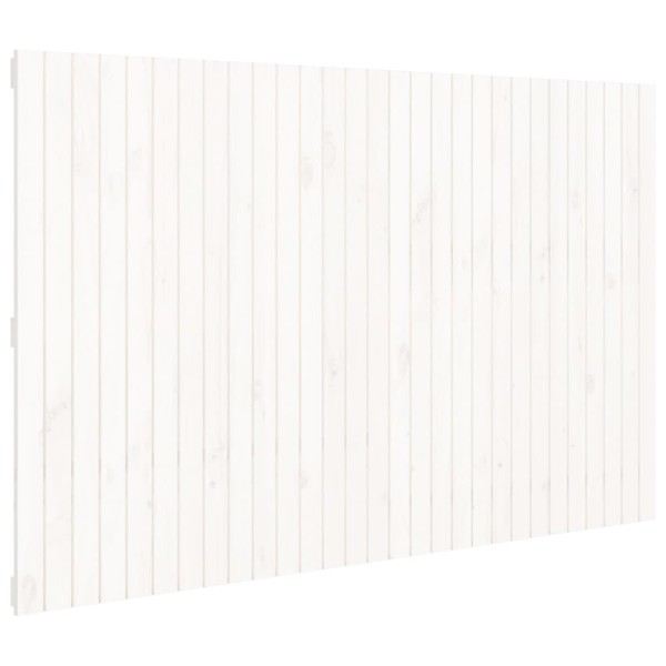 Cabecero de cama de pared madera maciza pino blanco 185x3x110cm Cabecero de cama de pared madera maciza pino blanco 185x3x110cm