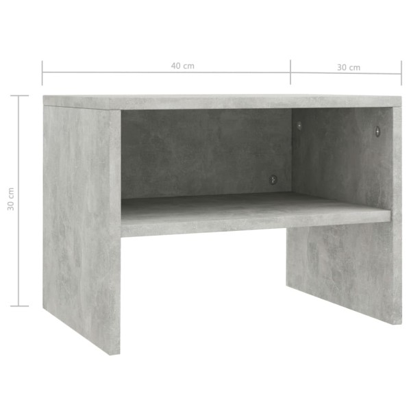 Mesitas de noche 2 uds madera contrachapada hormigón 40x30x30cm Mesitas de noche 2 uds madera contrachapada hormigón 40x30x30cm