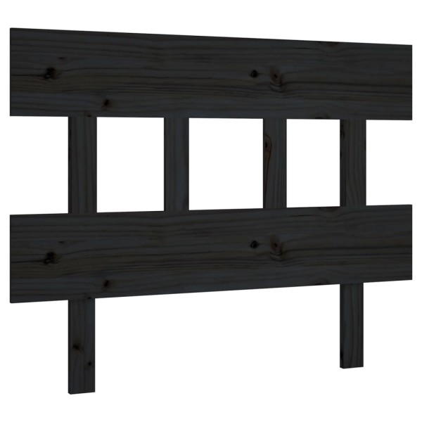 Cabecero de cama madera maciza de pino negro 78,5x3x81 cm Cabecero de cama madera maciza de pino negro 78,5x3x81 cm