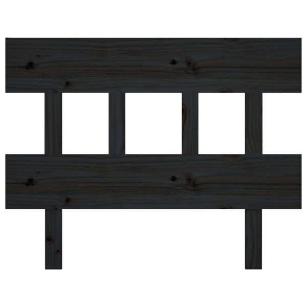 Cabecero de cama madera maciza de pino negro 78,5x3x81 cm Cabecero de cama madera maciza de pino negro 78,5x3x81 cm