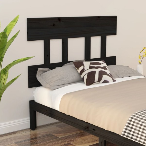 Cabecero de cama madera maciza de pino negro 78,5x3x81 cm Cabecero de cama madera maciza de pino negro 78,5x3x81 cm