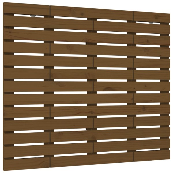 Cabecero cama pared madera maciza pino marrón miel 96x3x91,5 cm