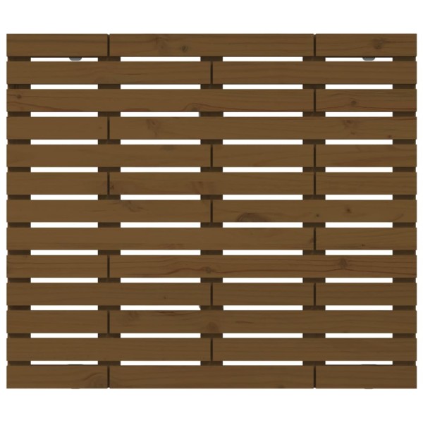 Cabecero cama pared madera maciza pino marrón miel 96x3x91,5 cm