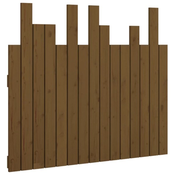 Cabecero cama pared madera maciza pino marrón miel 95,5x3x80 cm Cabecero cama pared madera maciza pino marrón miel 95,5x3x80 cm