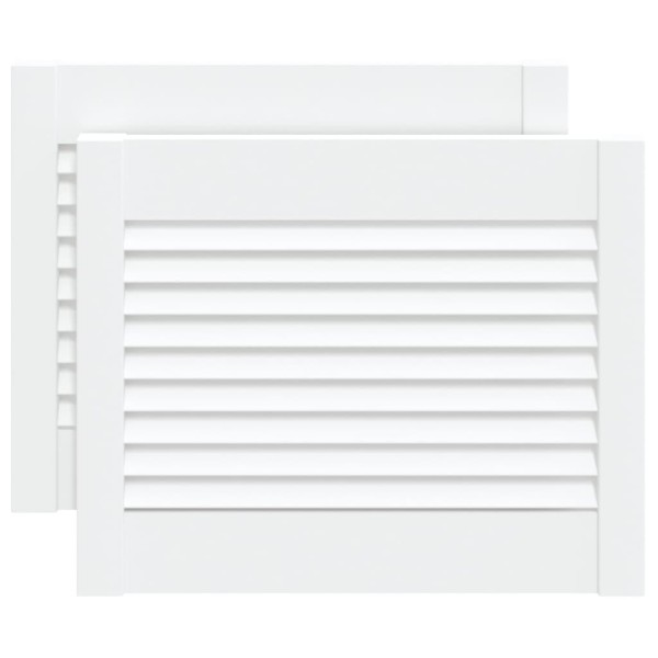 Puerta de armario lamas 2 uds madera pino blanco 39,5x49,4 cm Puerta de armario lamas 2 uds madera pino blanco 39,5x49,4 cm