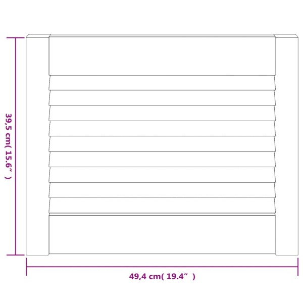 Puerta de armario lamas 2 uds madera pino blanco 39,5x49,4 cm Puerta de armario lamas 2 uds madera pino blanco 39,5x49,4 cm